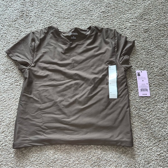 NWT! Wild Fable - The Perfect T-Shirt Seamless Brown Top - Medium - Picture 3 of 4